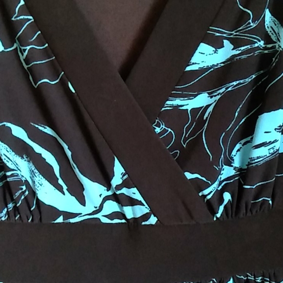 Evan-Picone black and blue dress size 6 - Picture 3 of 13